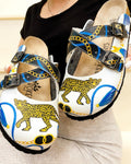 Ženske klompe sa dezenima B970 - LEOPARD - BELA